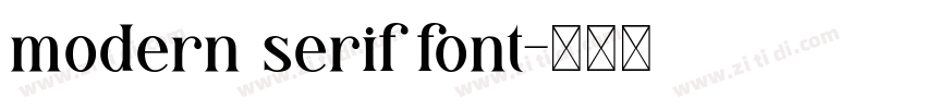 modern serif font字体转换